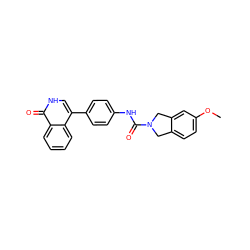 COc1ccc2c(c1)CN(C(=O)Nc1ccc(-c3c[nH]c(=O)c4ccccc34)cc1)C2 ZINC000167105015