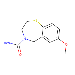 COc1ccc2c(c1)CN(C(N)=O)CCS2 ZINC000035283906