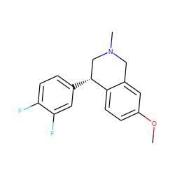 COc1ccc2c(c1)CN(C)C[C@H]2c1ccc(F)c(F)c1 ZINC000033963435