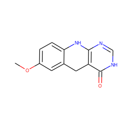 COc1ccc2c(c1)Cc1c(nc[nH]c1=O)N2 ZINC000025970119