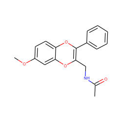 COc1ccc2c(c1)OC(CNC(C)=O)=C(c1ccccc1)O2 ZINC000013781814