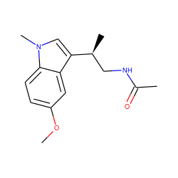 COc1ccc2c(c1)c([C@@H](C)CNC(C)=O)cn2C ZINC000035994461