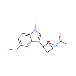 COc1ccc2c(c1)c(C1(CNC(C)=O)CCC1)cn2C ZINC000035940993