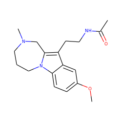 COc1ccc2c(c1)c(CCNC(C)=O)c1n2CCCN(C)C1 ZINC000043121153