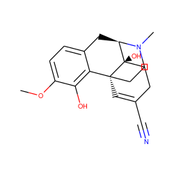 COc1ccc2c(c1O)[C@@]13C=C(C#N)CC[C@@]1(O)[C@@H](C2)N(C)CC3 ZINC000013648771