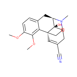 COc1ccc2c(c1OC)[C@@]13C=C(C#N)CC[C@@]1(O)[C@@H](C2)N(C)CC3 ZINC000013648774
