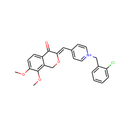 COc1ccc2c(c1OC)CO/C(=C\c1cc[n+](Cc3ccccc3Cl)cc1)C2=O ZINC000473153251