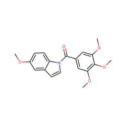 COc1ccc2c(ccn2C(=O)c2cc(OC)c(OC)c(OC)c2)c1 ZINC000028460274