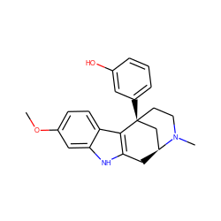 COc1ccc2c3c([nH]c2c1)C[C@H]1C[C@@]3(c2cccc(O)c2)CCN1C ZINC000100768792