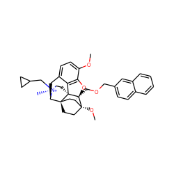COc1ccc2c3c1O[C@@H]1[C@]34CC[N@+](C)(CC3CC3)[C@H](C2)[C@]42CC[C@@]1(OC)[C@@H](COCc1ccc3ccccc3c1)C2 ZINC001772632129