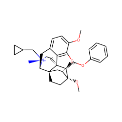 COc1ccc2c3c1O[C@@H]1[C@]34CC[N@@+](C)(CC3CC3)[C@H](C2)[C@]42CC[C@@]1(OC)[C@@H](COc1ccccc1)C2 ZINC001772624940
