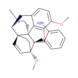 COc1ccc2c3c1O[C@@H]1[C@]34CCN(C)[C@H](C2)[C@]42C=C[C@@]1(OC)[C@@H](c1ccccc1N)C2 ZINC000103296378