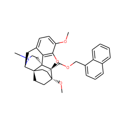 COc1ccc2c3c1O[C@@H]1[C@]34CCN(C)[C@H](C2)[C@]42CC[C@@]1(OC)[C@@H](COCc1cccc3ccccc13)C2 ZINC000096172388