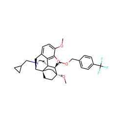 COc1ccc2c3c1O[C@@H]1[C@]34CCN(CC3CC3)[C@H](C2)[C@]42CC[C@@]1(OC)[C@@H](COCc1ccc(C(F)(F)F)cc1)C2 ZINC000096172377