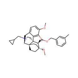 COc1ccc2c3c1O[C@@H]1[C@]34CCN(CC3CC3)[C@H](C2)[C@]42CC[C@@]1(OC)[C@@H](COCc1cccc(C)c1)C2 ZINC000096172382