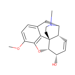 COc1ccc2c3c1O[C@H]1[C@@H](O)C=C[C@H]4[C@@H](C2)N(C)CC[C@]314 ZINC000003806721