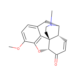 COc1ccc2c3c1O[C@H]1C(=O)C=C[C@H]4[C@@H](C2)N(C)CC[C@]314 ZINC000004097036