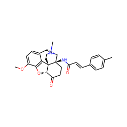 COc1ccc2c3c1O[C@H]1C(=O)CC[C@@]4(NC(=O)/C=C/c5ccc(C)cc5)[C@@H](C2)N(C)CC[C@]314 ZINC000036221555