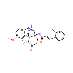 COc1ccc2c3c1O[C@H]1C(=O)CC[C@@]4(NC(=O)/C=C/c5ccccc5C)[C@@H](C2)N(C)CC[C@]314 ZINC000036221601