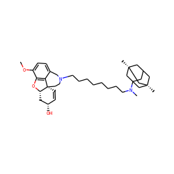 COc1ccc2c3c1O[C@H]1C[C@@H](O)C=C[C@@]31CCN(CCCCCCCCN(C)C13CC4C[C@](C)(C1)C[C@@](C)(C4)C3)C2 ZINC000095576397