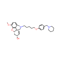 COc1ccc2c3c1O[C@H]1C[C@@H](O)C=C[C@@]31CCN(CCCCCOc1ccc(CN3CCCCC3)cc1)C2 ZINC000044430443