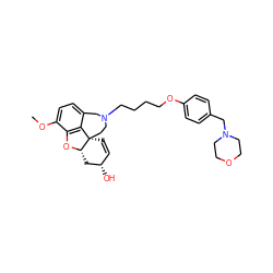 COc1ccc2c3c1O[C@H]1C[C@@H](O)C=C[C@@]31CCN(CCCCOc1ccc(CN3CCOCC3)cc1)C2 ZINC000040915013