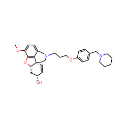 COc1ccc2c3c1O[C@H]1C[C@@H](O)C=C[C@@]31CCN(CCCOc1ccc(CN3CCCCC3)cc1)C2 ZINC000040918545