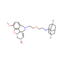 COc1ccc2c3c1O[C@H]1C[C@@H](O)C=C[C@@]31CCN(CCOCCNC13CC4C[C@](C)(C1)C[C@@](C)(C4)C3)C2 ZINC000095579354