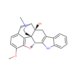 COc1ccc2c3c1O[C@H]1c4[nH]c5ccccc5c4C[C@@]4(O)[C@@H](C2)N(C)CC[C@]314 ZINC000013797339