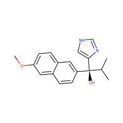 COc1ccc2cc([C@](O)(c3c[nH]cn3)C(C)C)ccc2c1 ZINC000011687104