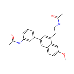 COc1ccc2cc(-c3cccc(NC(C)=O)c3)cc(CCNC(C)=O)c2c1 ZINC000045495819