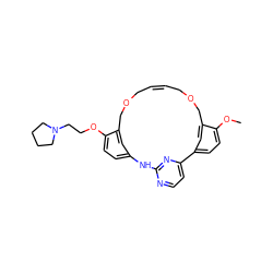 COc1ccc2cc1COCC=CCOCc1cc(ccc1OCCN1CCCC1)Nc1nccc-2n1 ZINC000254133997