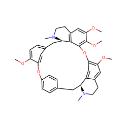 COc1ccc2cc1Oc1ccc(cc1)C[C@H]1c3cc(c(OC)cc3CCN1C)Oc1c(OC)c(OC)cc3c1[C@@H](C2)N(C)CC3 ZINC000038146181