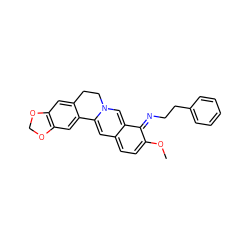 COc1ccc2cc3n(cc-2c1=NCCc1ccccc1)CCc1cc2c(cc1-3)OCO2 ZINC000377831915