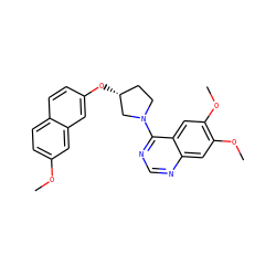 COc1ccc2ccc(O[C@@H]3CCN(c4ncnc5cc(OC)c(OC)cc45)C3)cc2c1 ZINC000014956488