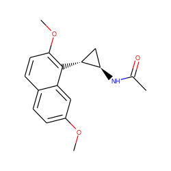 COc1ccc2ccc(OC)c([C@@H]3C[C@H]3NC(C)=O)c2c1 ZINC000034022626