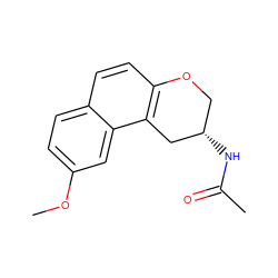 COc1ccc2ccc3c(c2c1)C[C@@H](NC(C)=O)CO3 ZINC000000017521