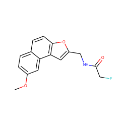 COc1ccc2ccc3oc(CNC(=O)CF)cc3c2c1 ZINC000653692145