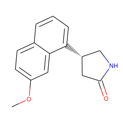 COc1ccc2cccc([C@@H]3CNC(=O)C3)c2c1 ZINC000013781784