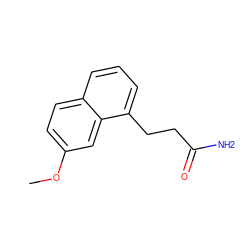 COc1ccc2cccc(CCC(N)=O)c2c1 ZINC000013781823