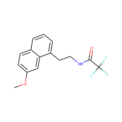 COc1ccc2cccc(CCNC(=O)C(F)(F)F)c2c1 ZINC000013738640