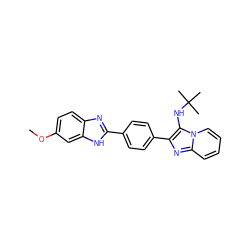 COc1ccc2nc(-c3ccc(-c4nc5ccccn5c4NC(C)(C)C)cc3)[nH]c2c1 ZINC000073170153