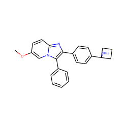 COc1ccc2nc(-c3ccc(C4(N)CCC4)cc3)c(-c3ccccc3)n2c1 ZINC000113655474