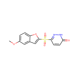 COc1ccc2oc(S(=O)(=O)c3ccc(=O)[nH]n3)cc2c1 ZINC000011536197