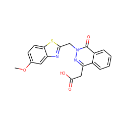 COc1ccc2sc(Cn3nc(CC(=O)O)c4ccccc4c3=O)nc2c1 ZINC000013860748