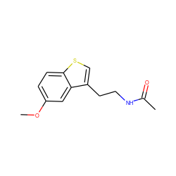 COc1ccc2scc(CCNC(C)=O)c2c1 ZINC000002011990