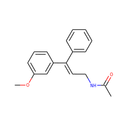 COc1cccc(/C(=C/CNC(C)=O)c2ccccc2)c1 ZINC000035075356