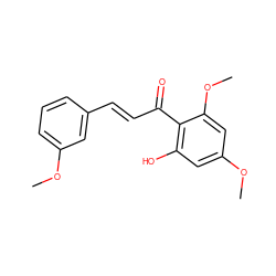 COc1cccc(/C=C/C(=O)c2c(O)cc(OC)cc2OC)c1 ZINC000029053021