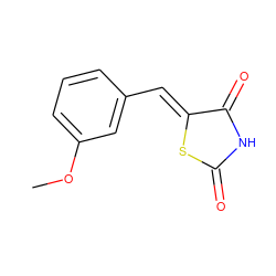 COc1cccc(/C=C2\SC(=O)NC2=O)c1 ZINC000012341826