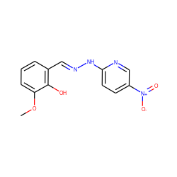 COc1cccc(/C=N/Nc2ccc([N+](=O)[O-])cn2)c1O ZINC000013810502